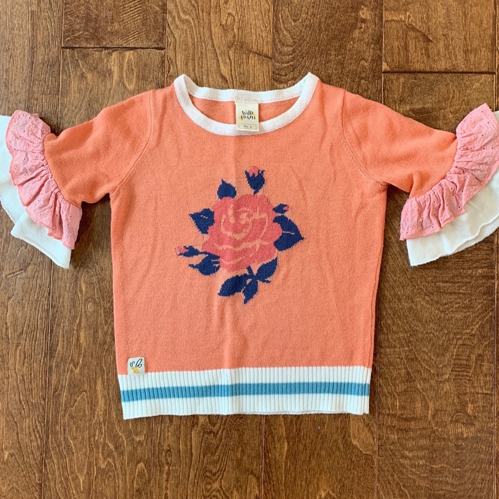 Girls ruffled sweater